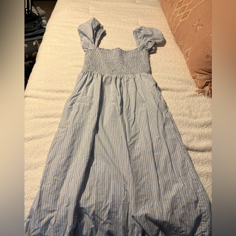 J. Crew Dress in Soft Blue Stripes